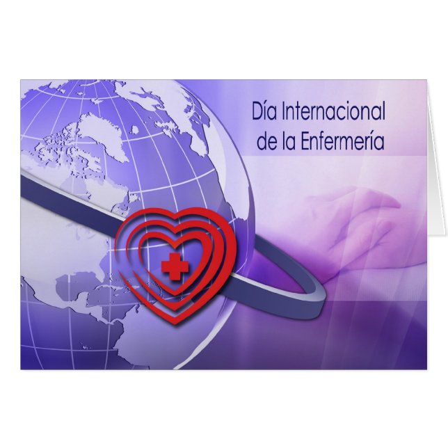 Día Internacional de la Enfermería Card in Spanish (Front Horizontal)
