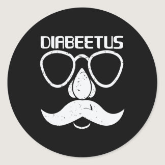 Diabeetus Beard  Diabetes Awareness Gift  Classic Round Sticker