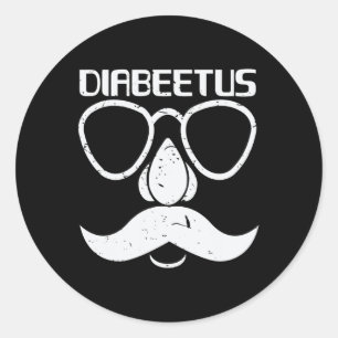 Diabeetus Beard  Diabetes Awareness Gift  Classic Round Sticker