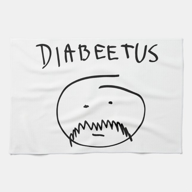 Diabeetus (Sketch Version) Kitchen Towel (Horizontal)