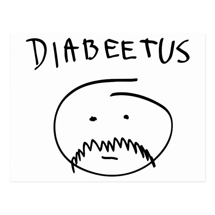 Diabeetus (Sketch Version) Postcard