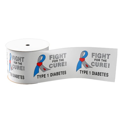 Diabetes 1 Fight for the Cure 3 Grosgrain Ribbon