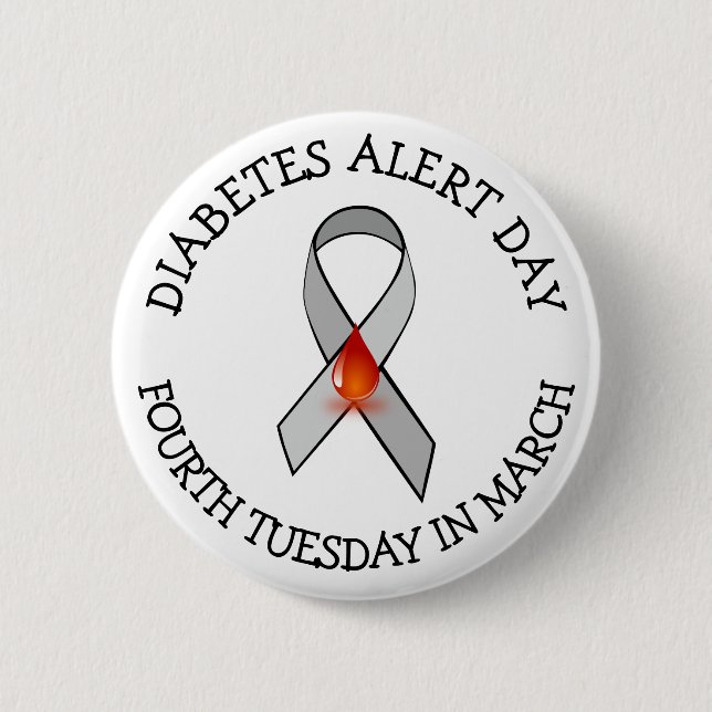 Diabetes Alert Day Button (Front)