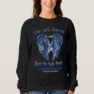 Diabetes Angel Wing In Memory Of My Mom Sweatshirt