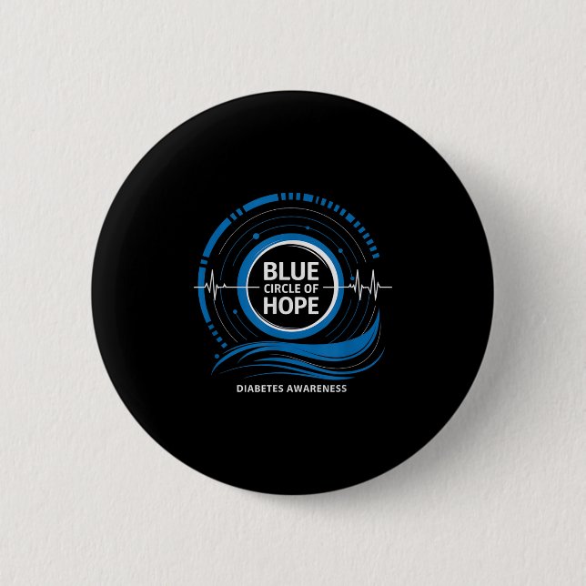 Diabetes Awareness 2024 Circle Of Hope  Button (Front)