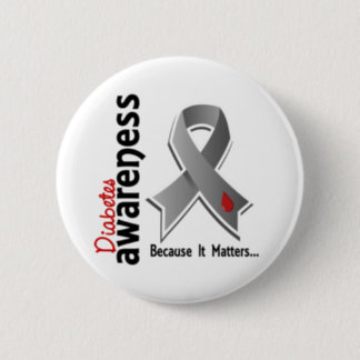 Diabetes Awareness 5 Pinback Button