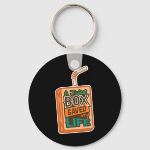 Diabetes Awareness A Juice Box Saved My Life Keychain