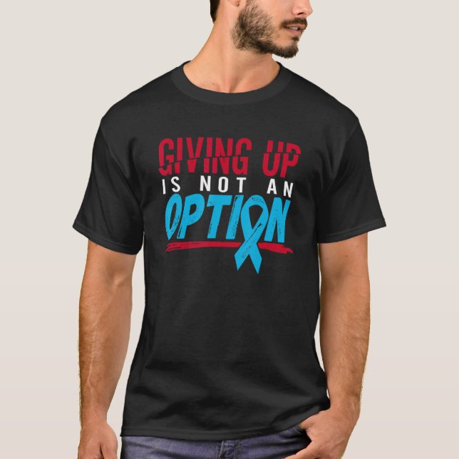 Diabetes Awareness Blue Ribbon T1D Warrior T-Shirt (Front)