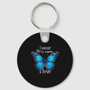 Diabetes Awareness Butterfly Family Support T1d Wo Keychain