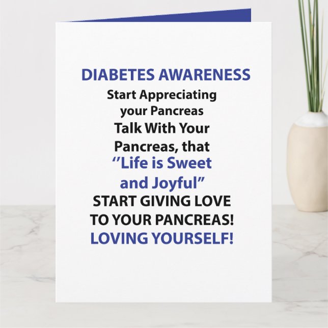 Diabetes Awareness Card (Front)