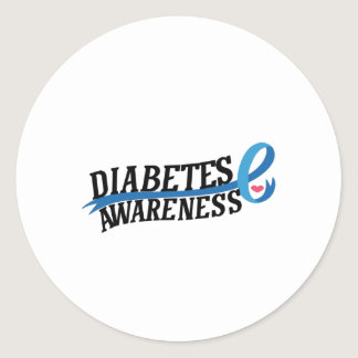 Diabetes Awareness Classic Round Sticker