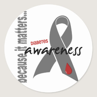 Diabetes Awareness Classic Round Sticker