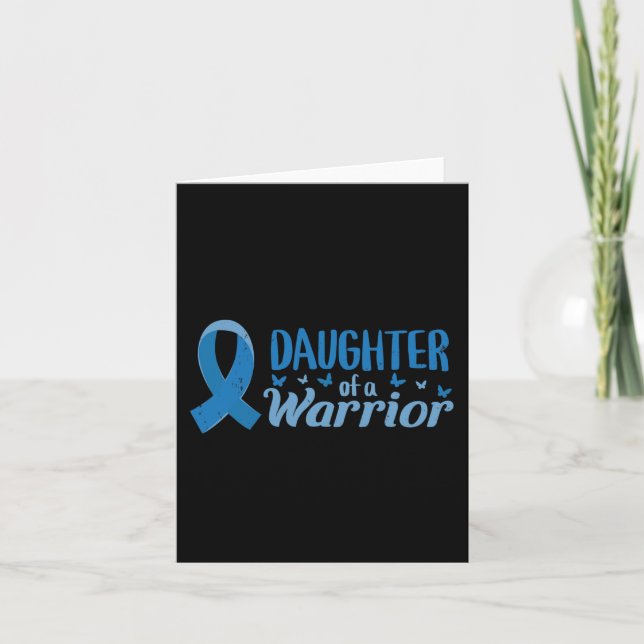 Diabetes Awareness Daughter Of A Warrior T1 T2  Card (Front)