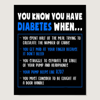 Diabetes Awareness Diabetes Type 1 Fun Pun Or Quot Poster