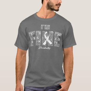 Diabetes Awareness Fine Ribbons In This Family We  T-Shirt