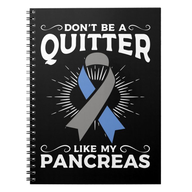 Diabetes Awareness Funny Pancreas T1D Diabetes Notebook (Front)