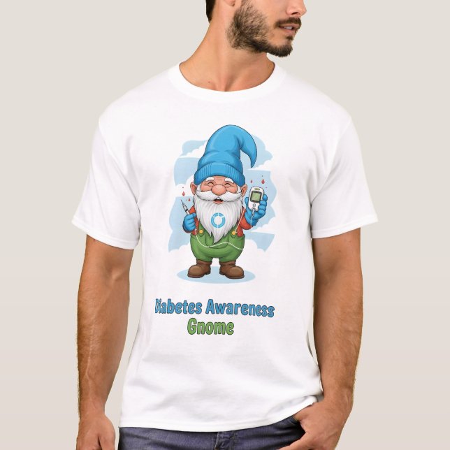 Diabetes Awareness Gnome PNG | Cute Diabetes  T-Shirt (Front)