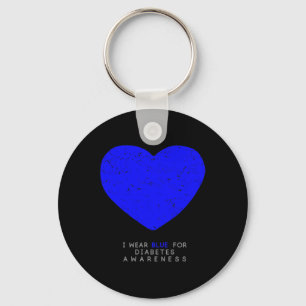 Diabetes Awareness Heart Keychain