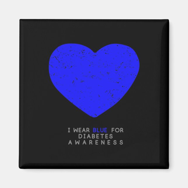 Diabetes Awareness Heart  Magnet (Front)