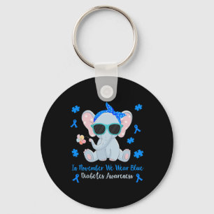 Diabetes Awareness In November We Wear Blue Kids T Keychain