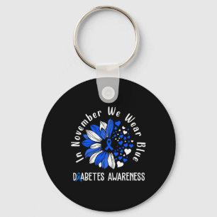Diabetes Awareness In November We Wear Blue Sunflo Keychain