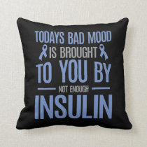 Diabetes Awareness Insulin Warrior Diabetic Throw Pillow