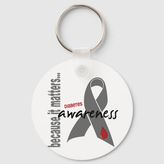 Diabetes Awareness Keychain (Front)