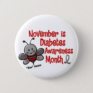 Diabetes Awareness Month Bee 1.3 Button