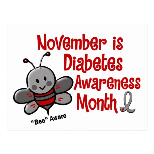 Diabetes Awareness Month Bee 1.3 Postcard