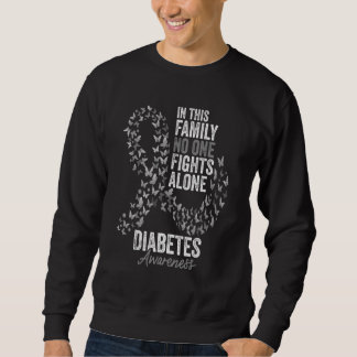 Diabetes Awareness Month Butterflies Gray Ribbon Sweatshirt