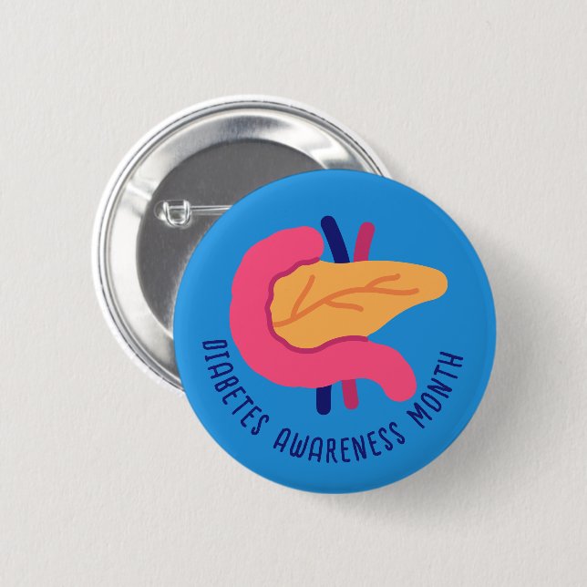 Diabetes Awareness Month Button (Front & Back)