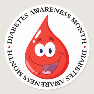 Diabetes Awareness Month Classic Round Sticker