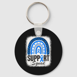 Diabetes Awareness Month Flag Blue Ribbon T1d Type Keychain