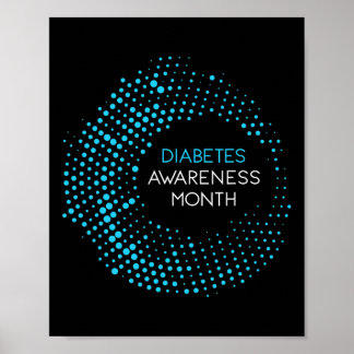 Diabetes Awareness Month For T1 and T2 Diabetics  Poster