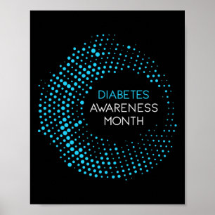 Diabetes Awareness Month For T1 And T2 Diabetics Poster