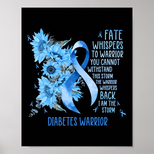 Diabetes Awareness Month Gifts For Powerful Warrio Poster (Front)