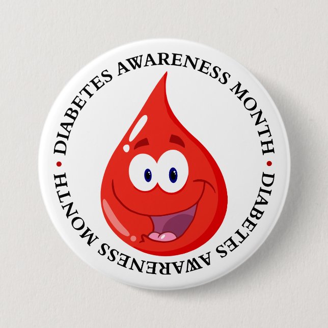 Diabetes Awareness Month Pinback Button (Front)