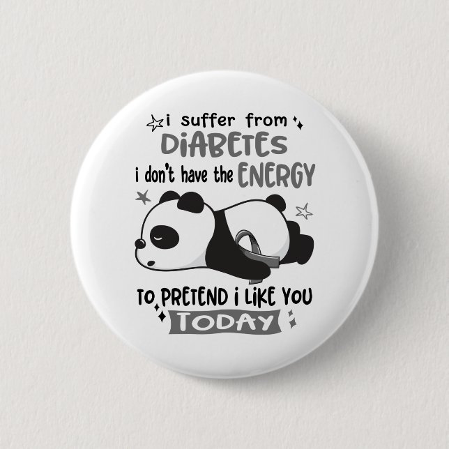 Diabetes Awareness Month Ribbon Gifts Button (Front)