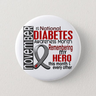 Diabetes Awareness Month Ribbon I2.2 Pinback Button