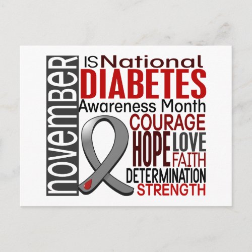 Diabetes Awareness Month Ribbon I23 Postcard