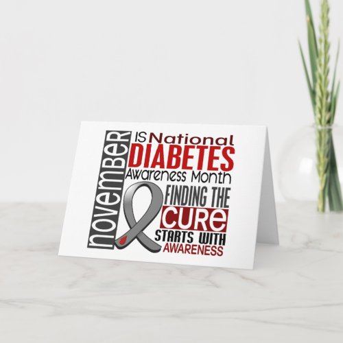 Diabetes Awareness Month Ribbon I25 Card