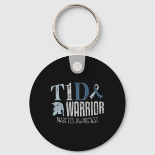 Diabetes Awareness Month T1d Diabetes Warrior 1 Keychain