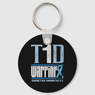 Diabetes Awareness Month T1d Diabetes Warrior  Keychain
