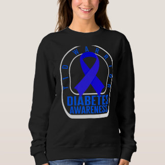 Diabetes Awareness Month T1d Warrior Diabetic Supp Sweatshirt