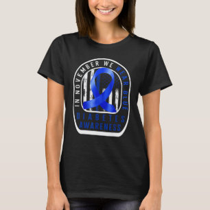 Diabetes Awareness November Blue Ribbon American F T-Shirt
