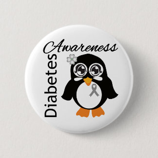 Diabetes Awareness Penguin Button
