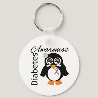 Diabetes Awareness Penguin Keychain