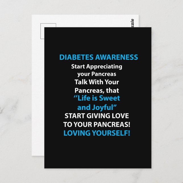 Diabetes Awareness Postcard (Front/Back)
