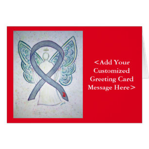 Diabetes Awareness Ribbon Angel Cards
