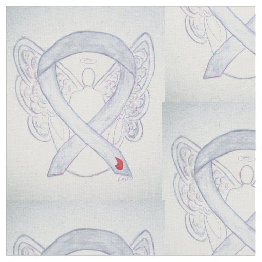 Diabetes Awareness Ribbon Angel Custom Fabric